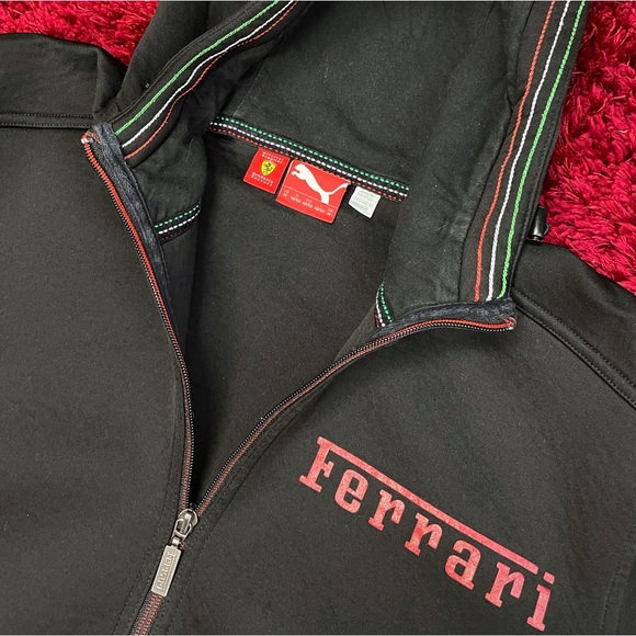 Puma Ferrari Italy Full Zip Hooded Sweater Racing Auto F1 Medium - Picture 5 of 6